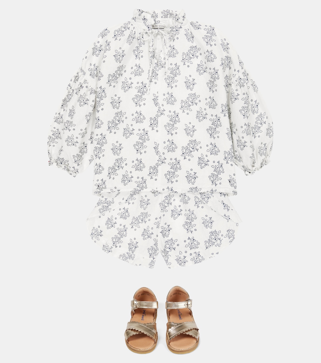 Bedruckte Bluse Olivia aus Leinen | The New Society