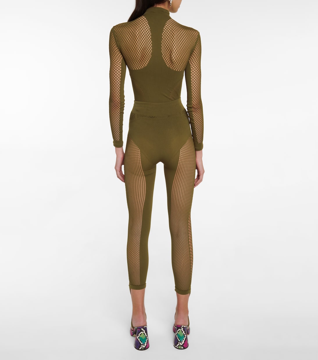 Leggings de punto fino y malla | The Attico