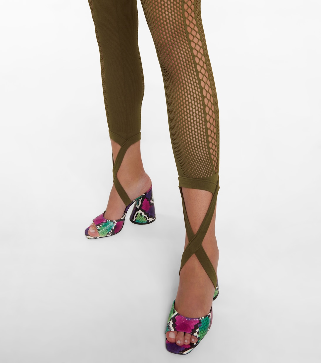 Leggings de punto fino y malla | The Attico
