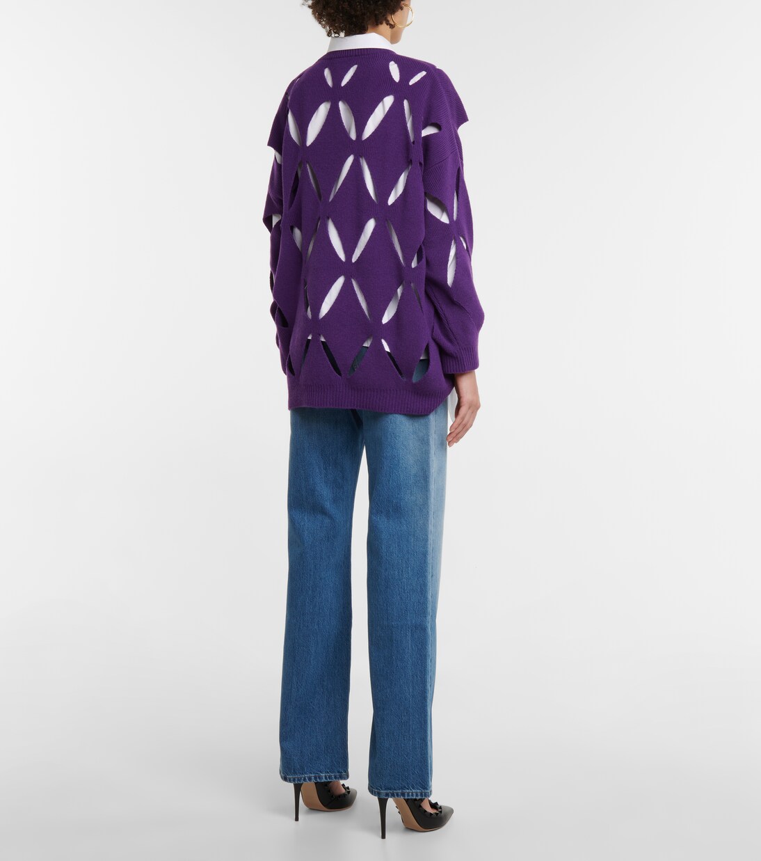 Pullover in lana vergine con cut-out | Valentino