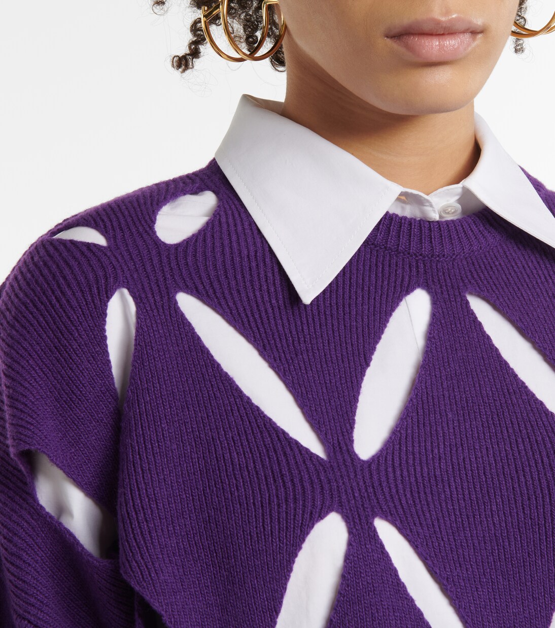Pullover in lana vergine con cut-out | Valentino