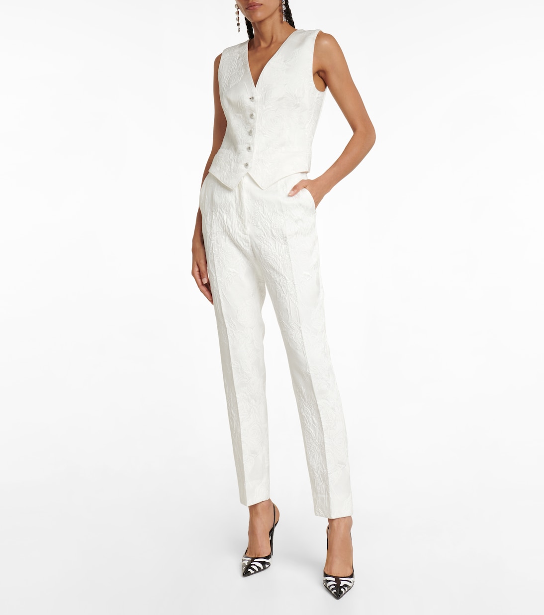 Bedruckte High-Rise-Hose | Dolce&Gabbana