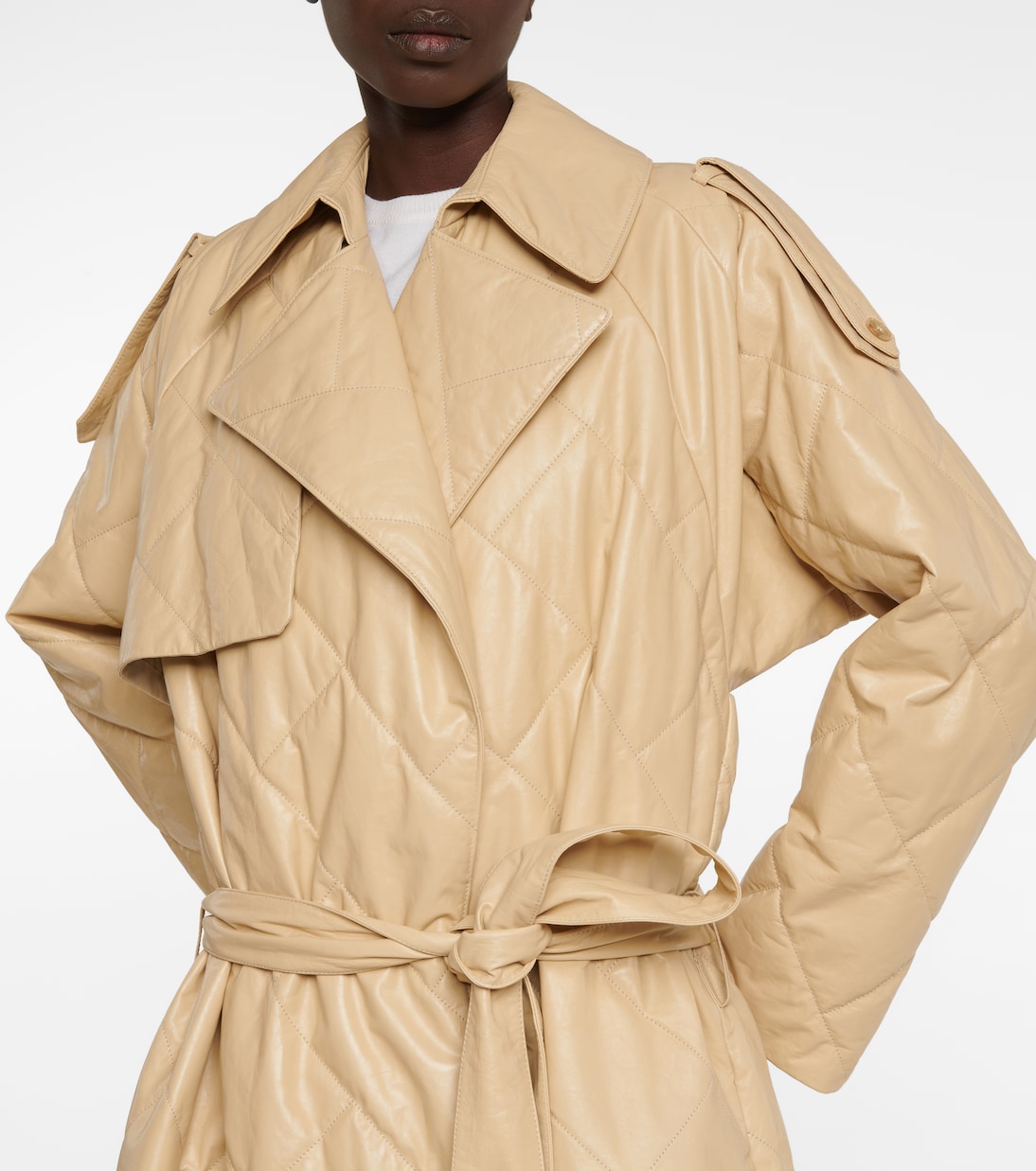 Trench Agathon in pelle matelassé | The Row