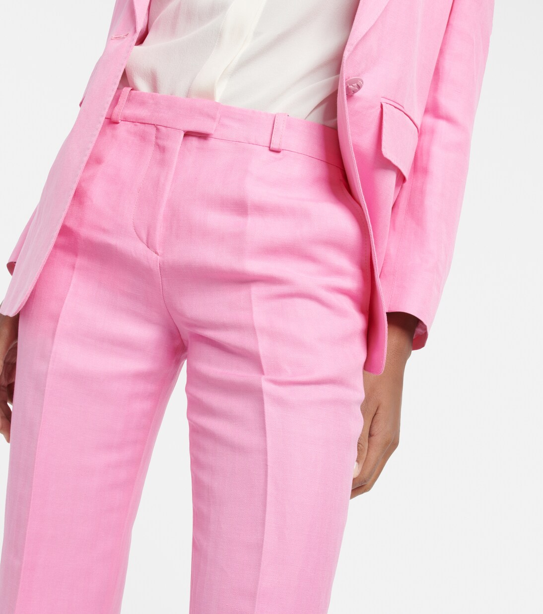 Pantalones rectos de lino y seda | Etro