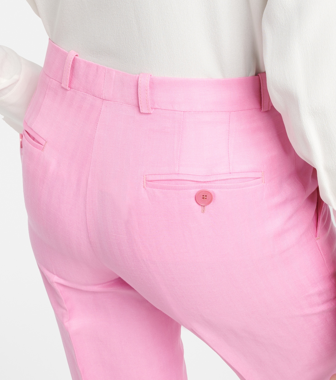 Pantalones rectos de lino y seda | Etro
