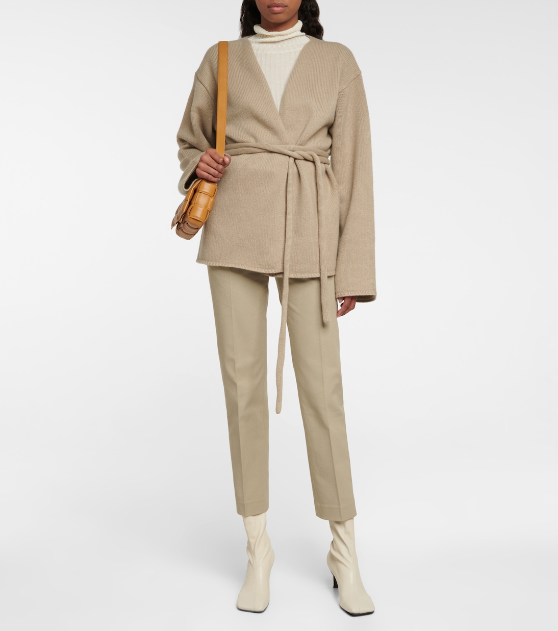 Coleman high-rise slim gabardine pants | Joseph