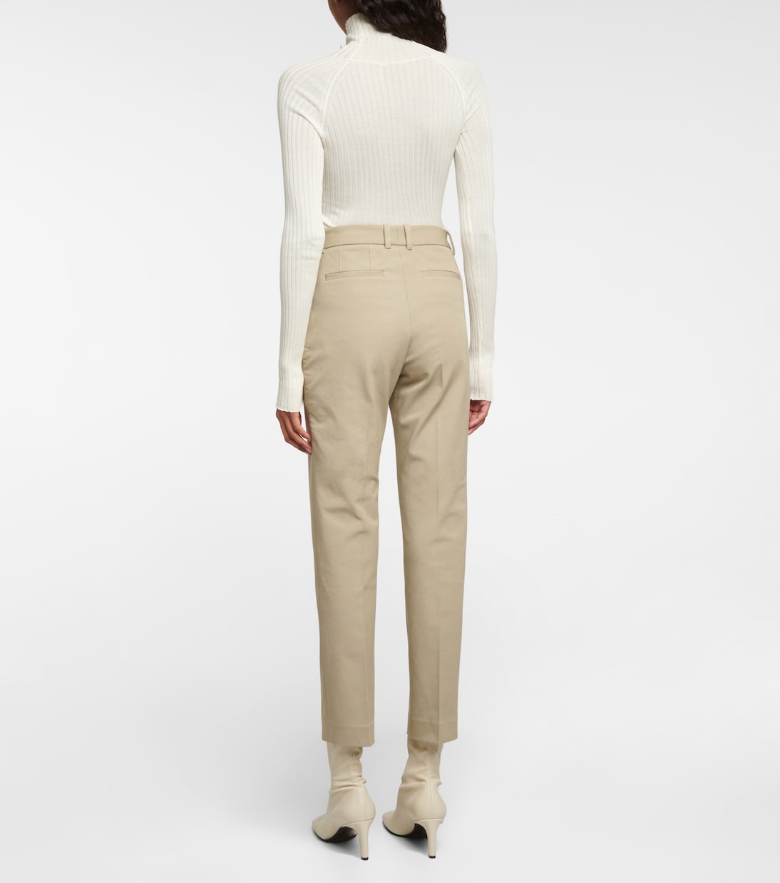 Coleman high-rise slim gabardine pants | Joseph
