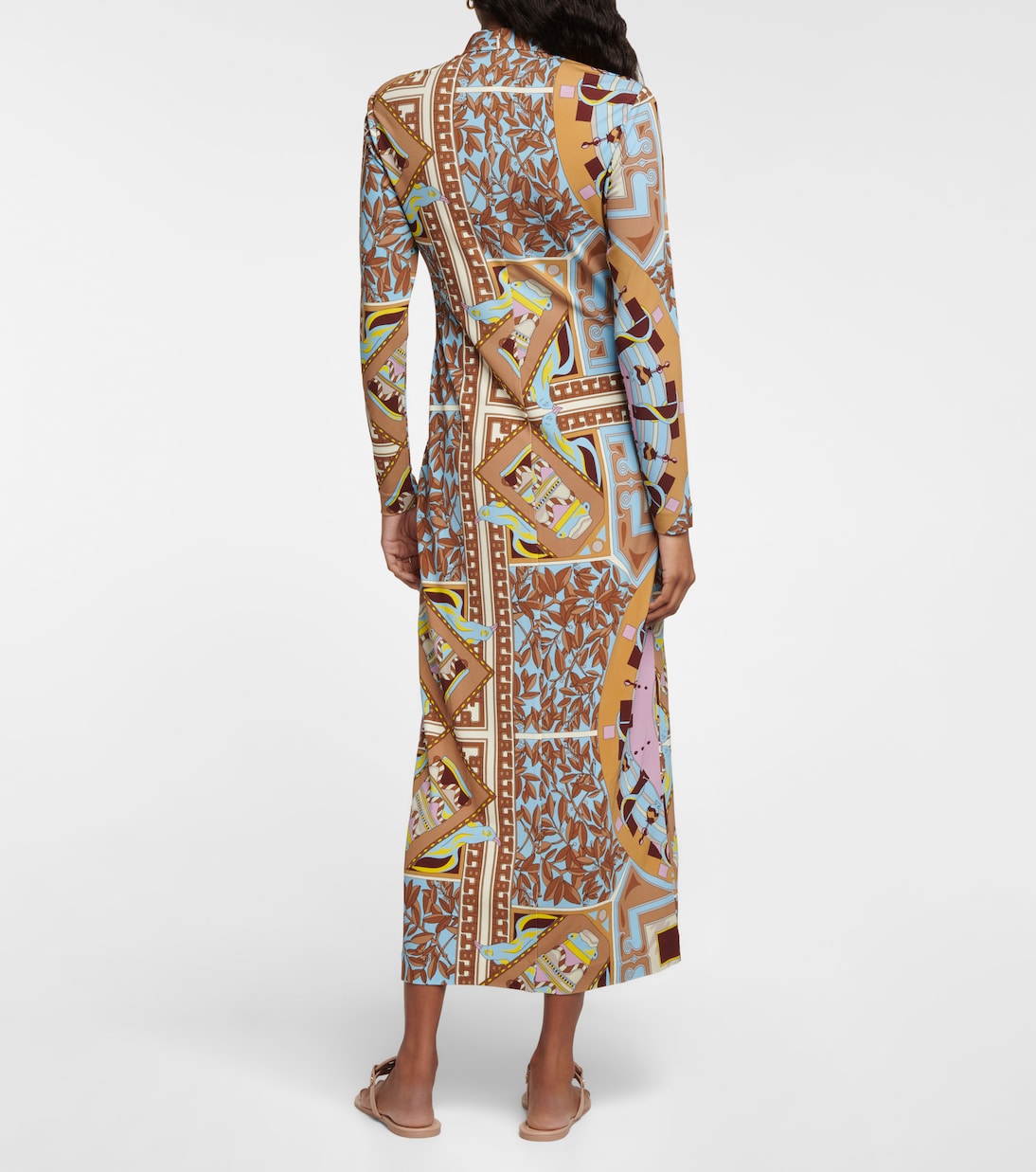Printed mockneck midi dress | Tory Burch