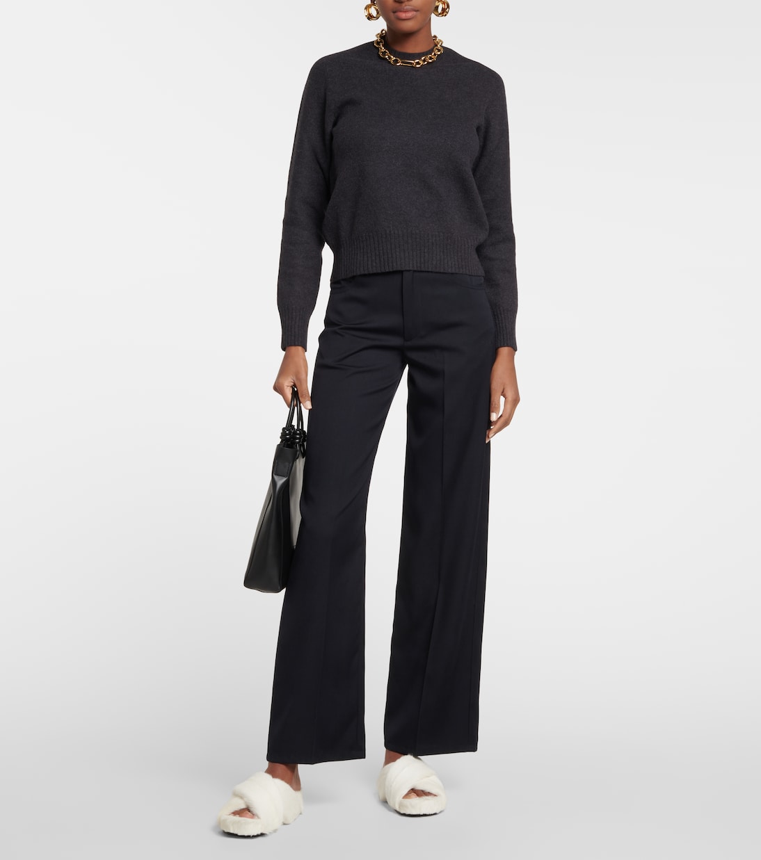 Jersey de lana con cuello redondo | Jil Sander