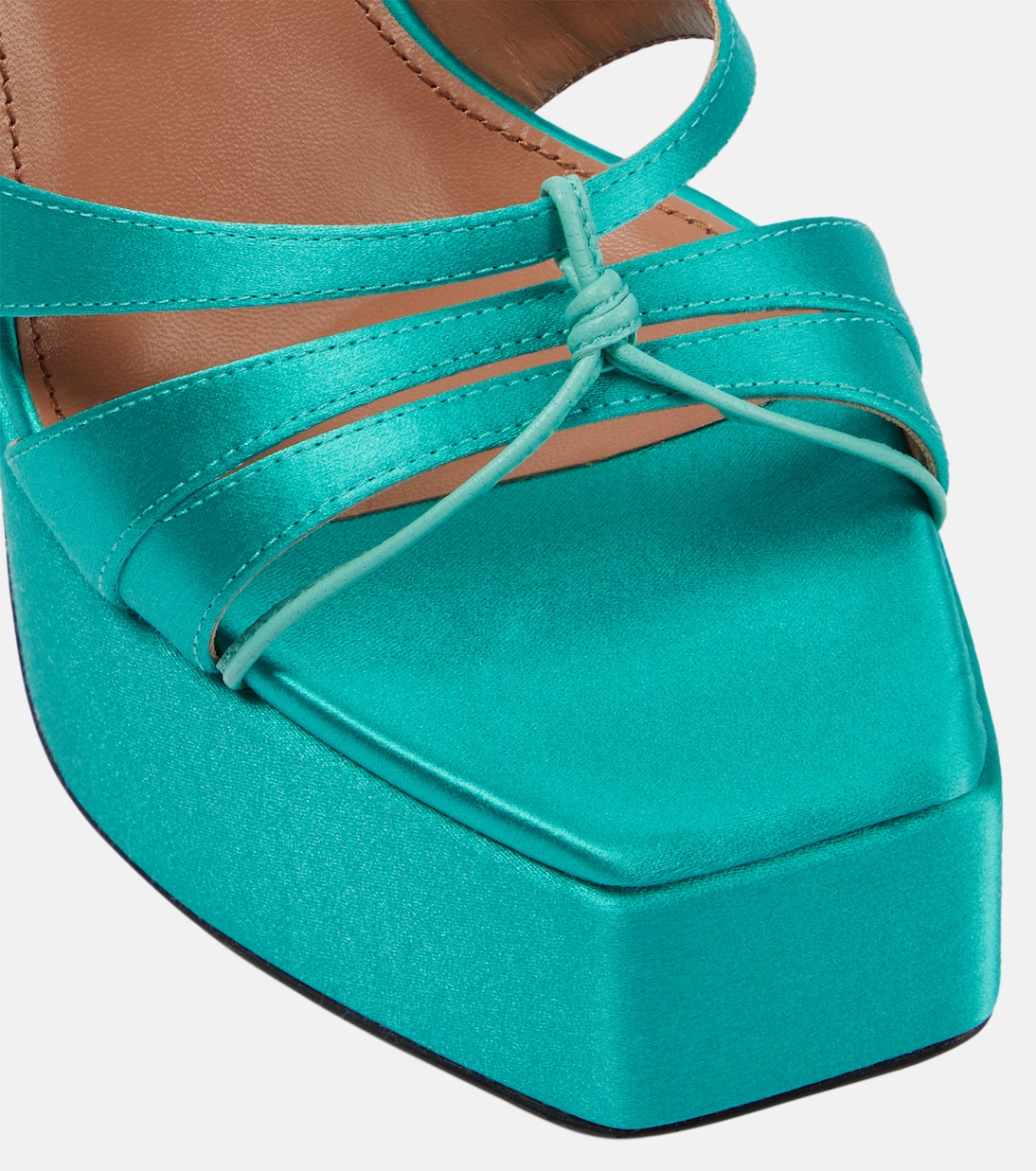 Sienna satin platform mules | D'Accori