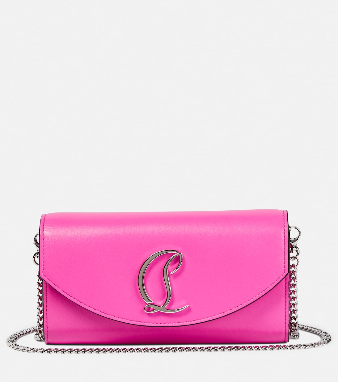 Portafoglio a catena in pelle firmato Christian Louboutin, stile giovane e trendy
