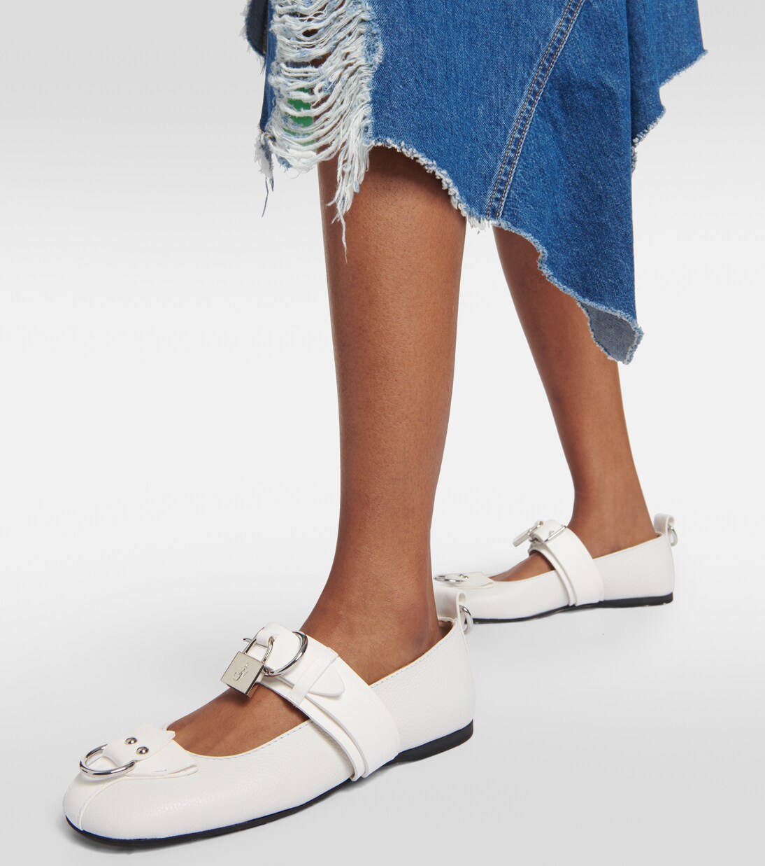 Ballerinas Lock aus Leder | JW Anderson