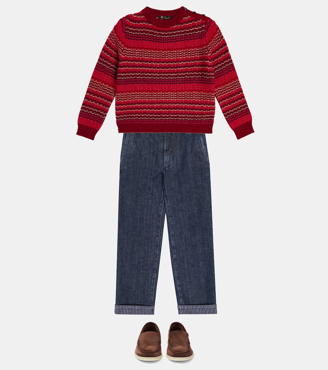 Loafers Summer Walk aus Veloursleder | Loro Piana Kids