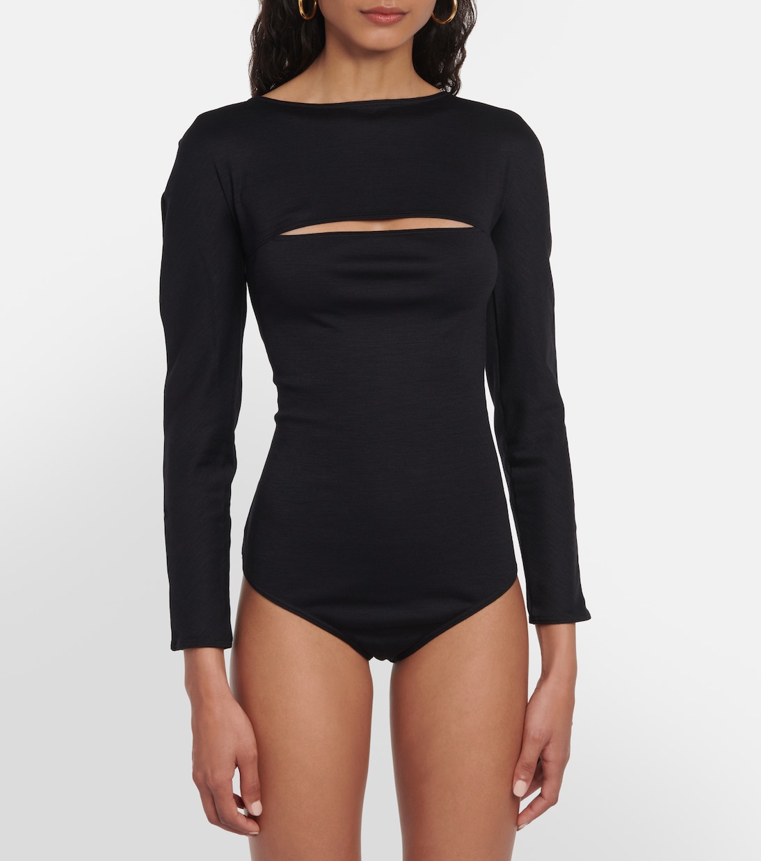 Cutout wool bodysuit | Wolford