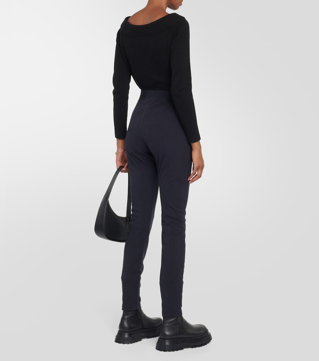 Leisure Ebe faux suede slim pants | Max Mara