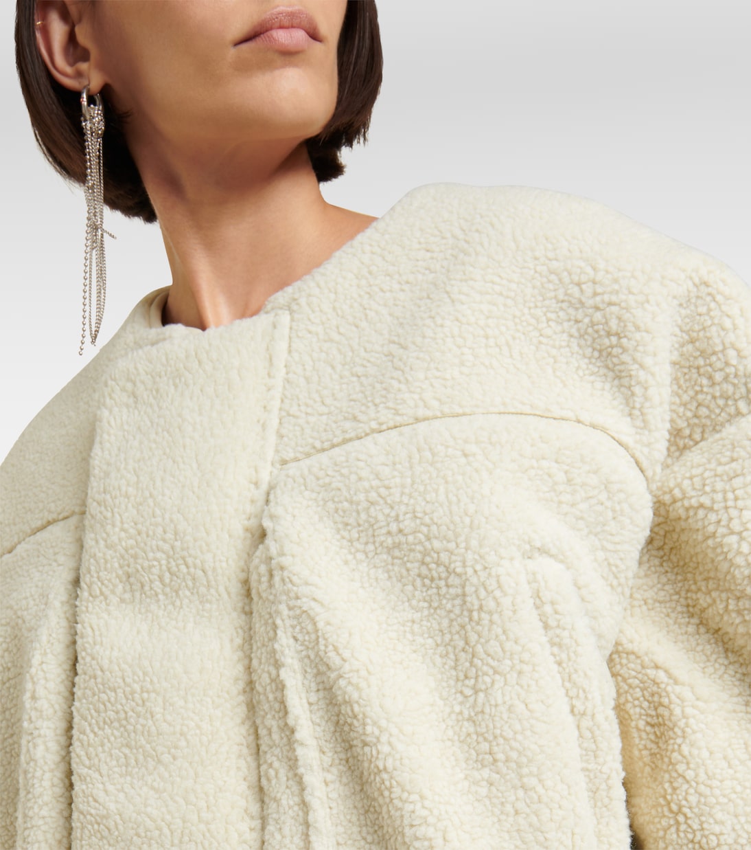 Cropped teddy jacket | Entire Studios