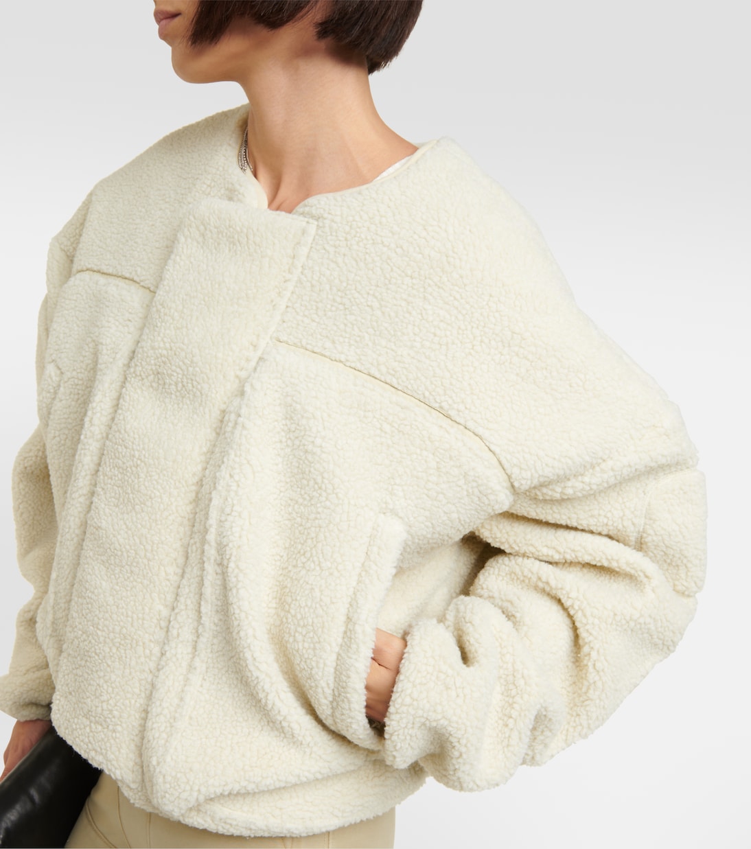 Cropped teddy jacket | Entire Studios