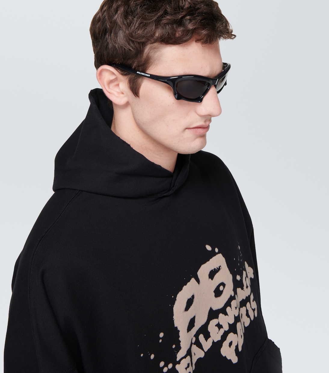 Sudadera con capucha de algodón con logo | Balenciaga