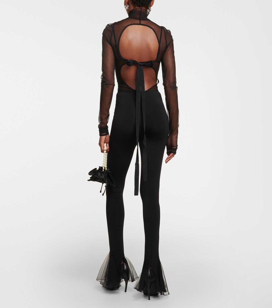 Body a collo alto in mesh | Nensi Dojaka