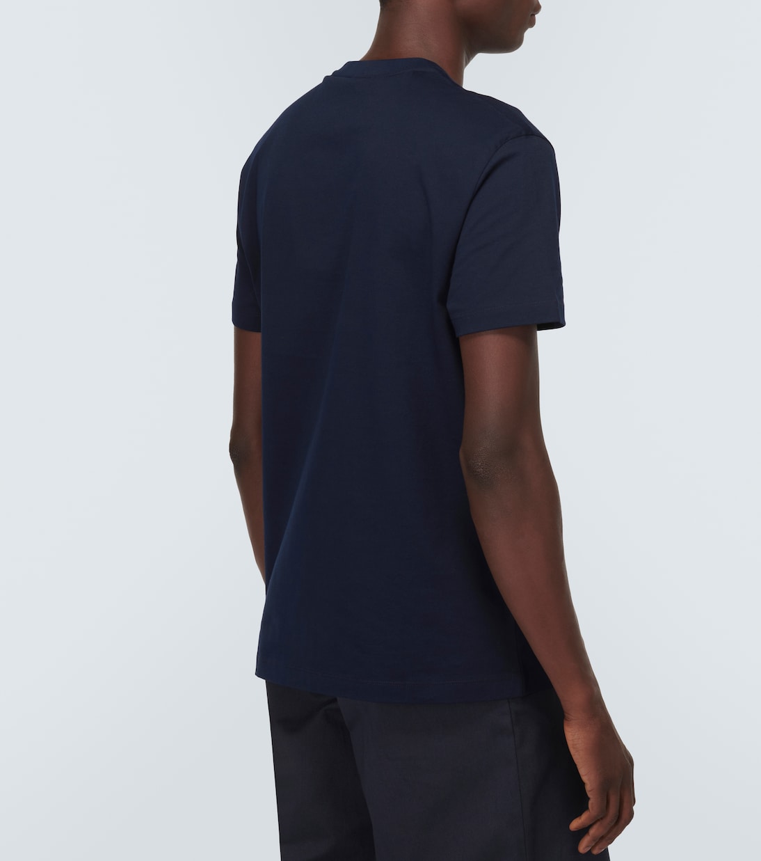 Logo embroidered cotton jersey T-shirt | Versace