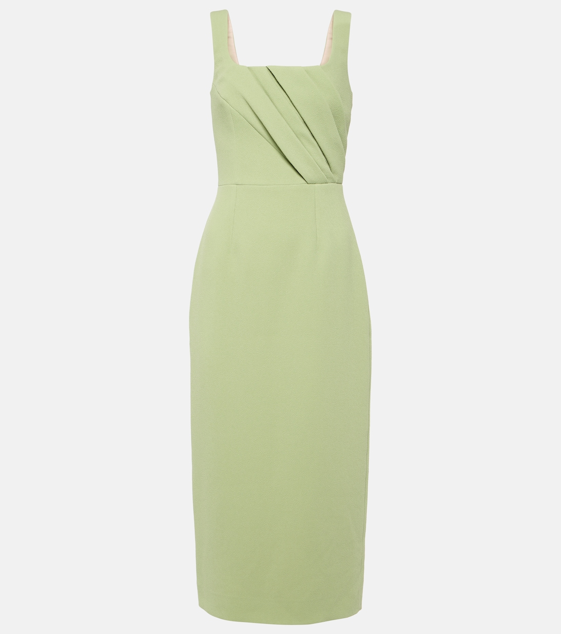 Vestido midi Arina de crepé plisado | Emilia Wickstead