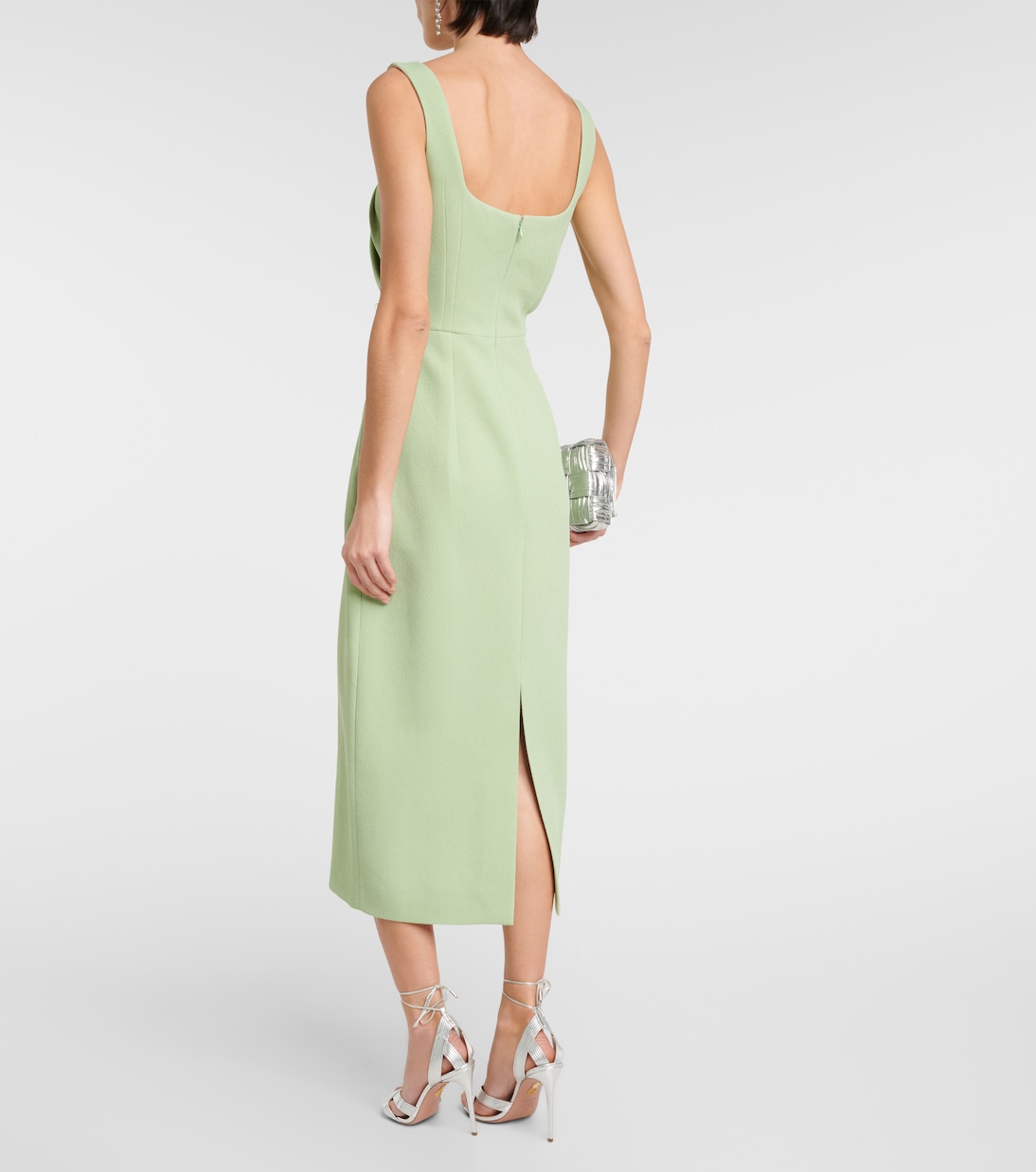 Vestido midi Arina de crepé plisado | Emilia Wickstead