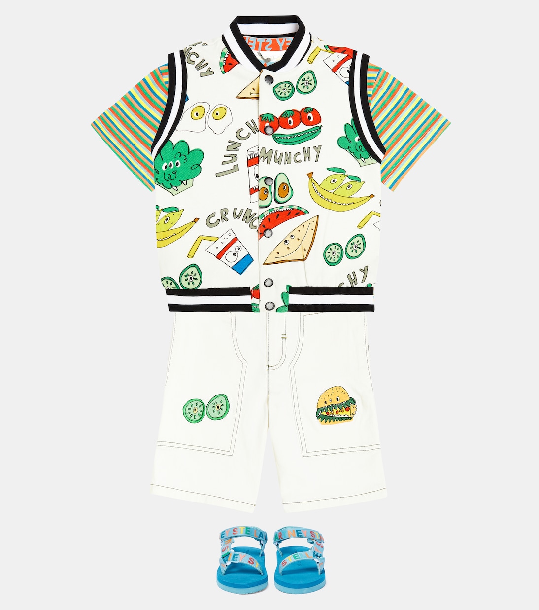 Chaleco de algodón a cuadros con aplique | Stella McCartney Kids