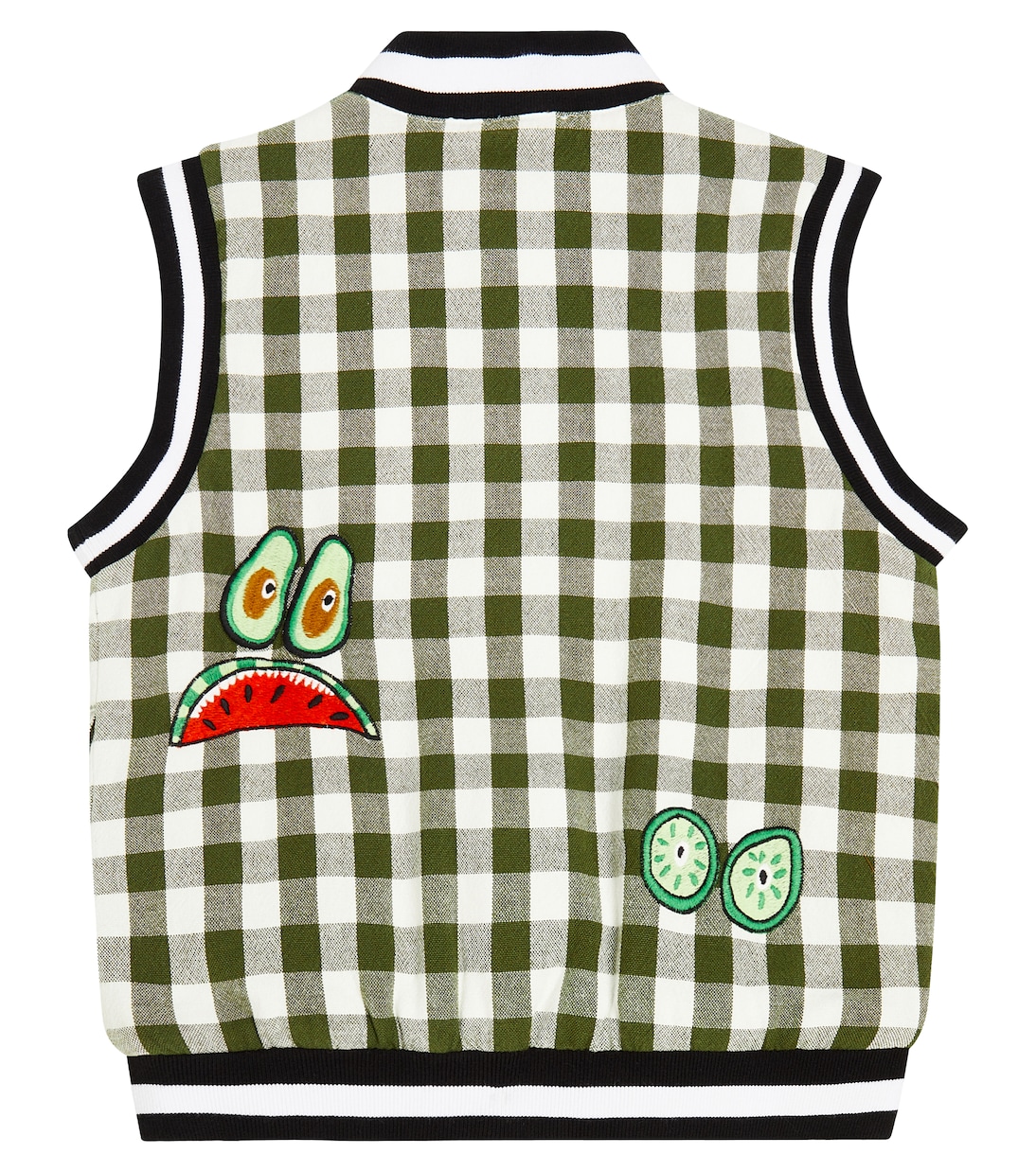 Chaleco de algodón a cuadros con aplique | Stella McCartney Kids