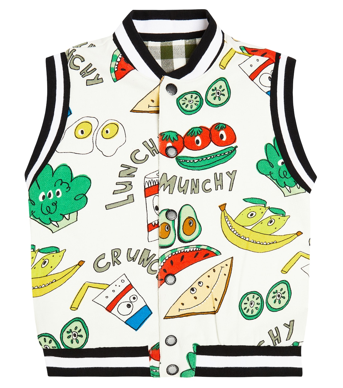 Chaleco de algodón a cuadros con aplique | Stella McCartney Kids