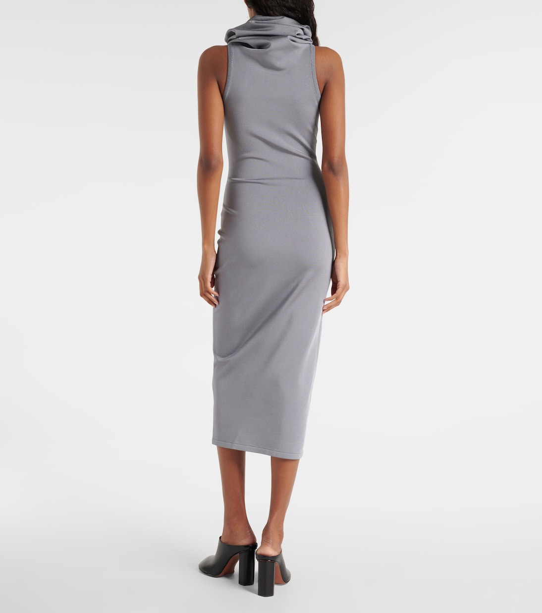 Vestido Midilargo con Capucha de Jersey Alaïa para Jóvenes Modernos