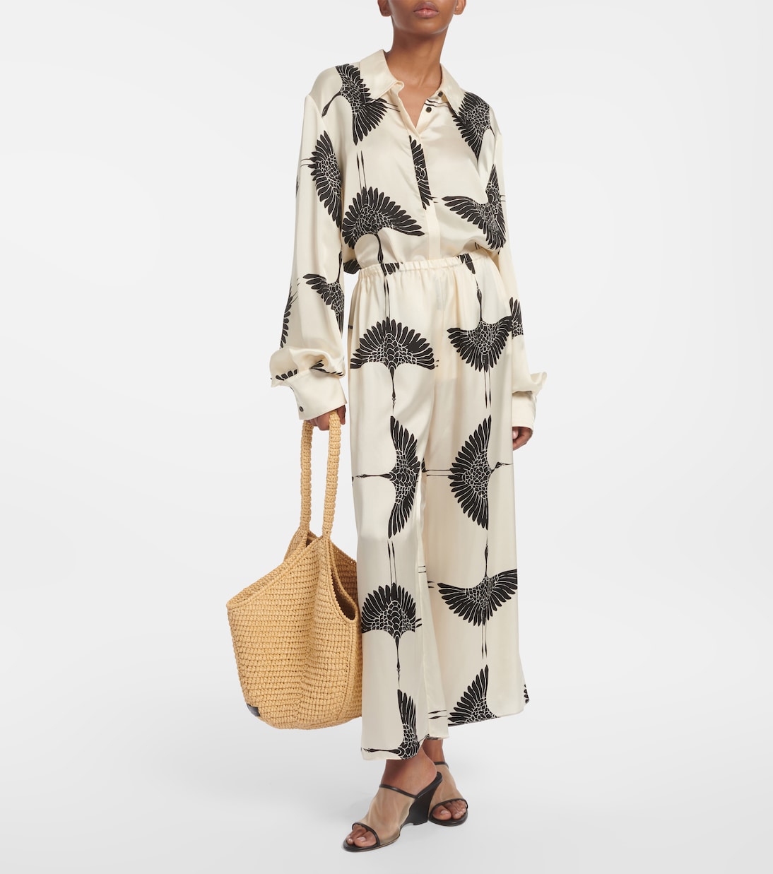 Sandali Marion in pelle e mesh con zeppa | Khaite