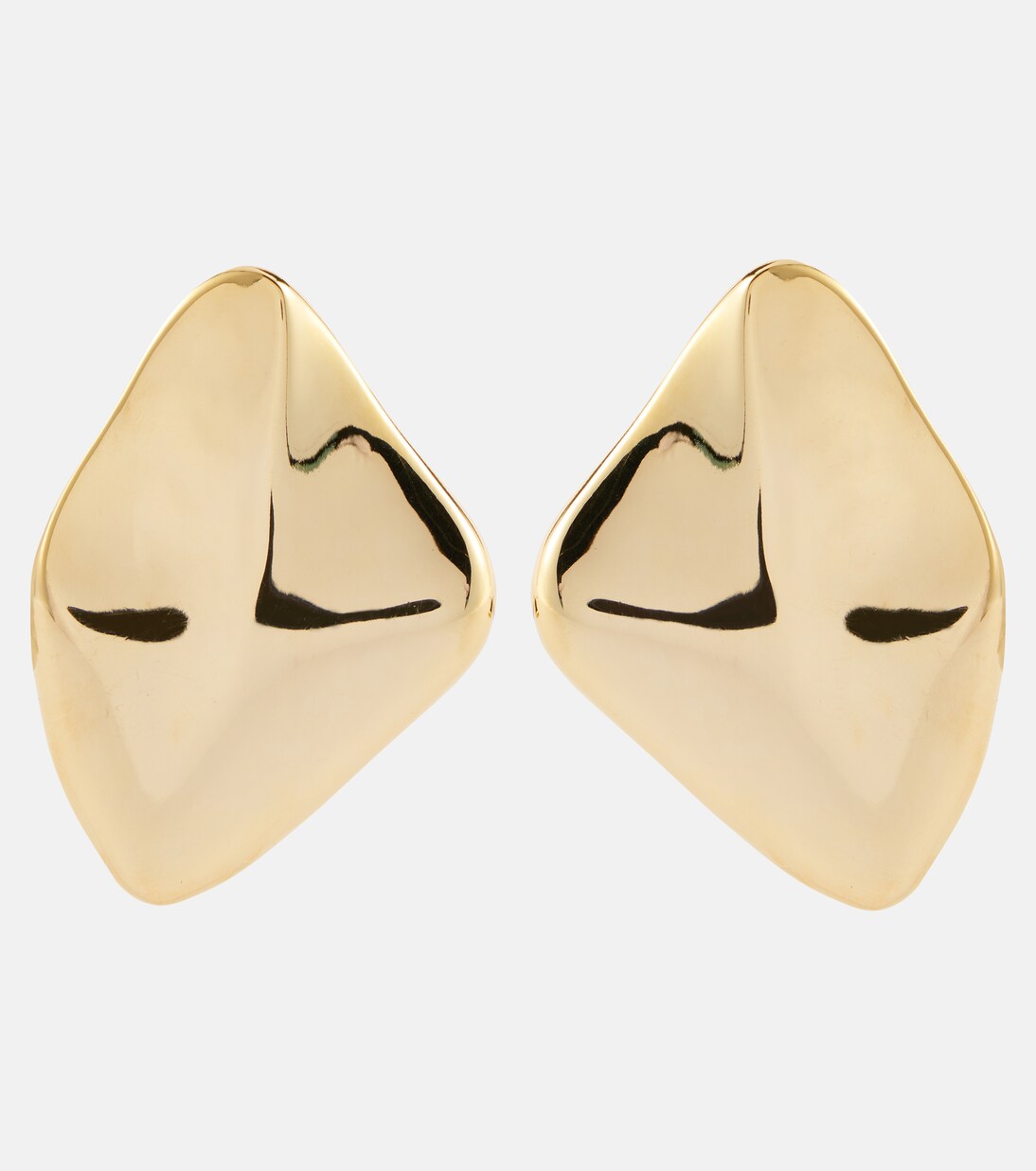 Orecchini in oro 18kt placcato stile onda Sully di Jennifer Behr per giovani trendy