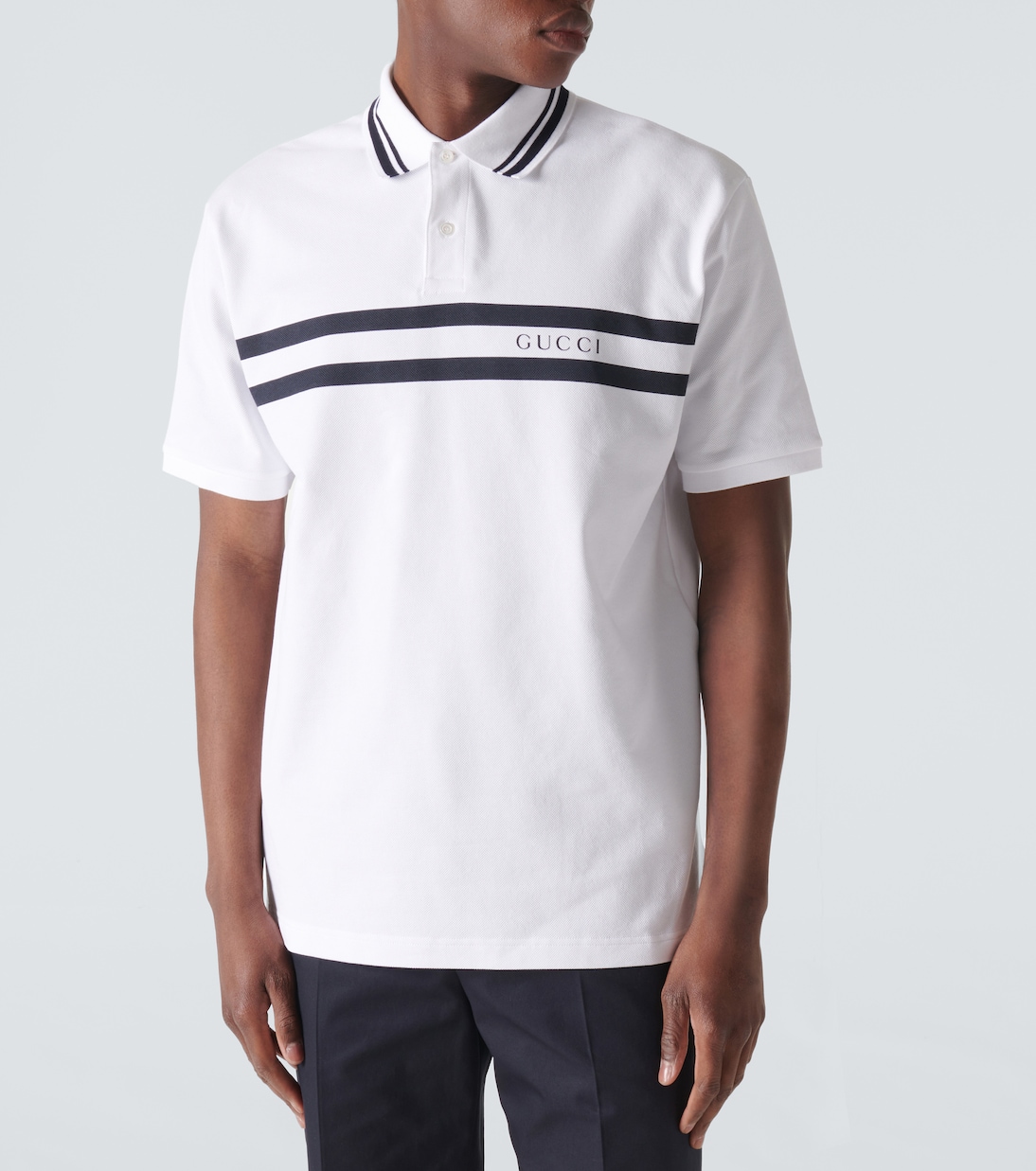 Polo en coton mélangé à logo | Gucci