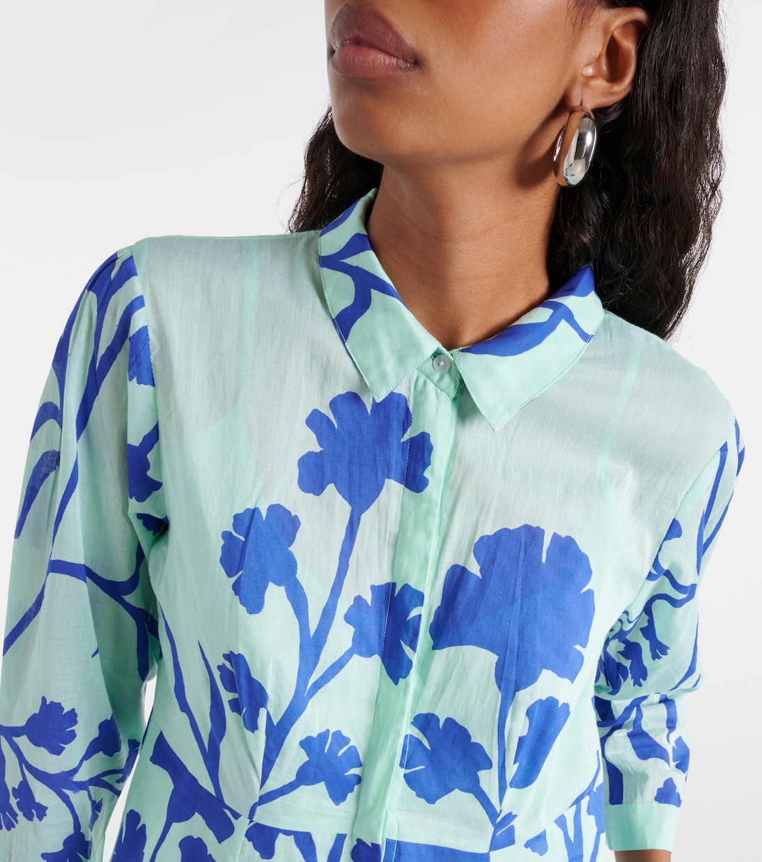 Vestido largo de algodón estampado | Juliet Dunn