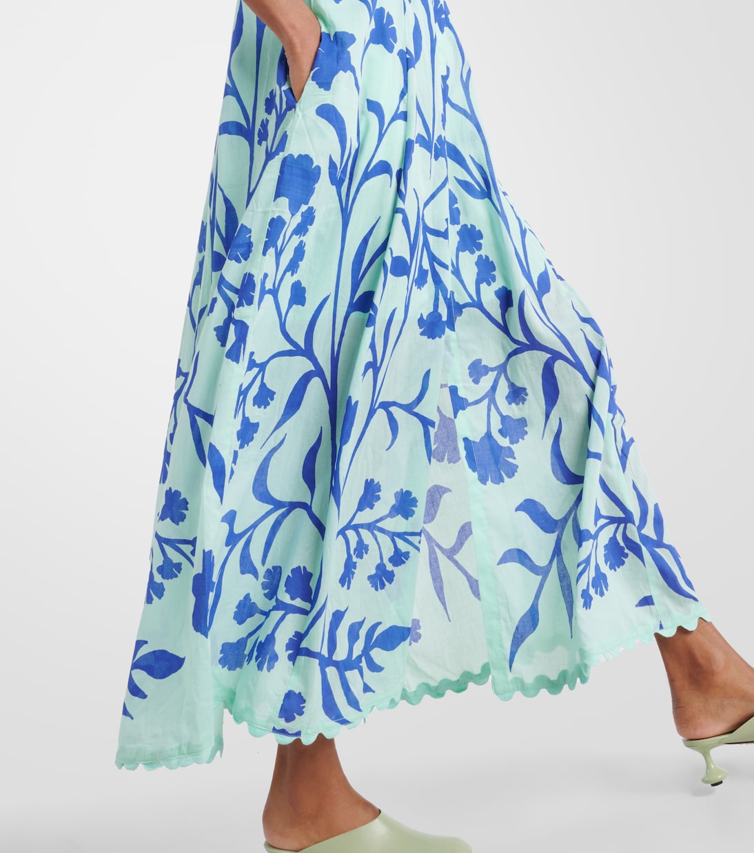 Vestido largo de algodón estampado | Juliet Dunn