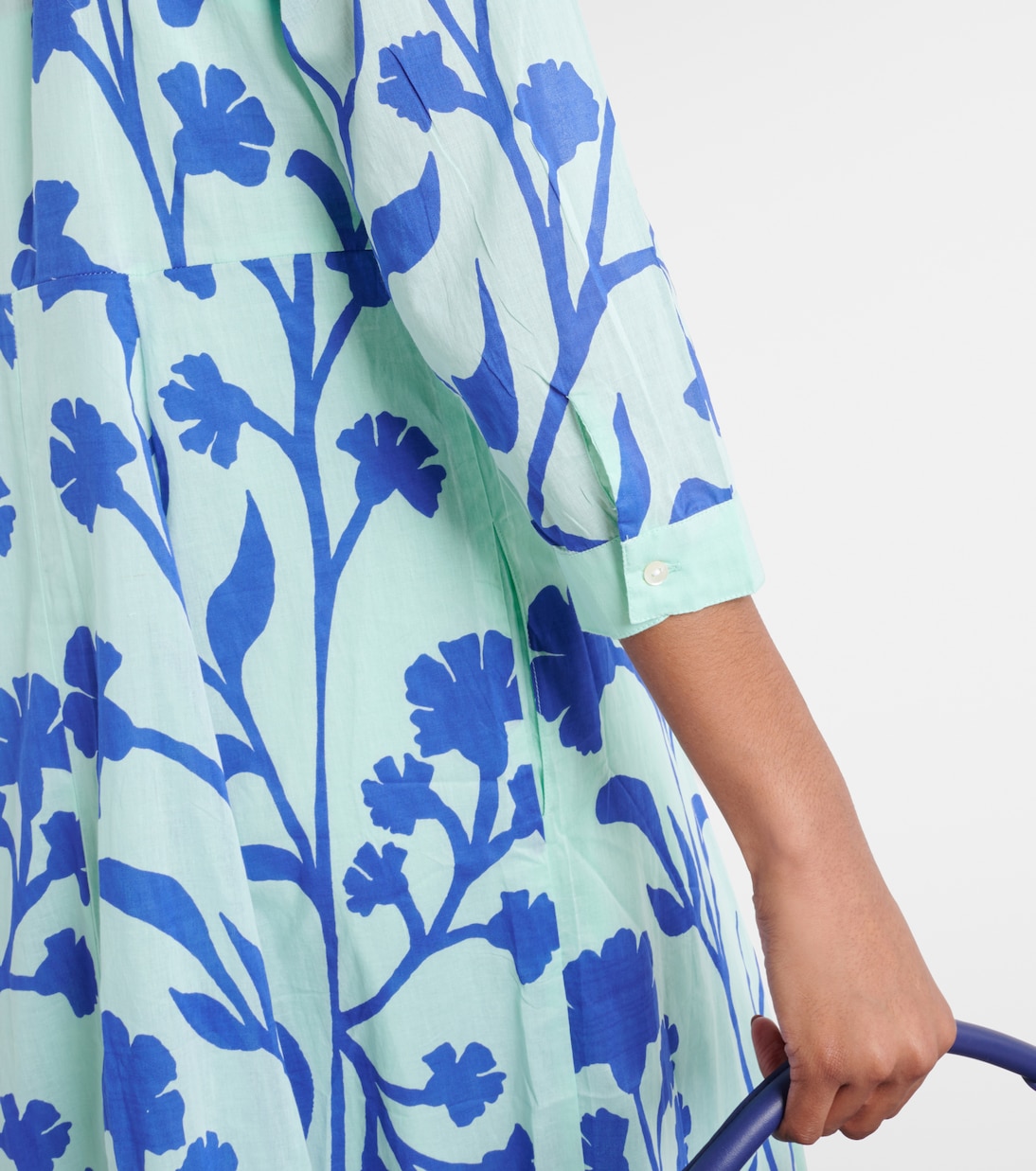 Vestido largo de algodón estampado | Juliet Dunn