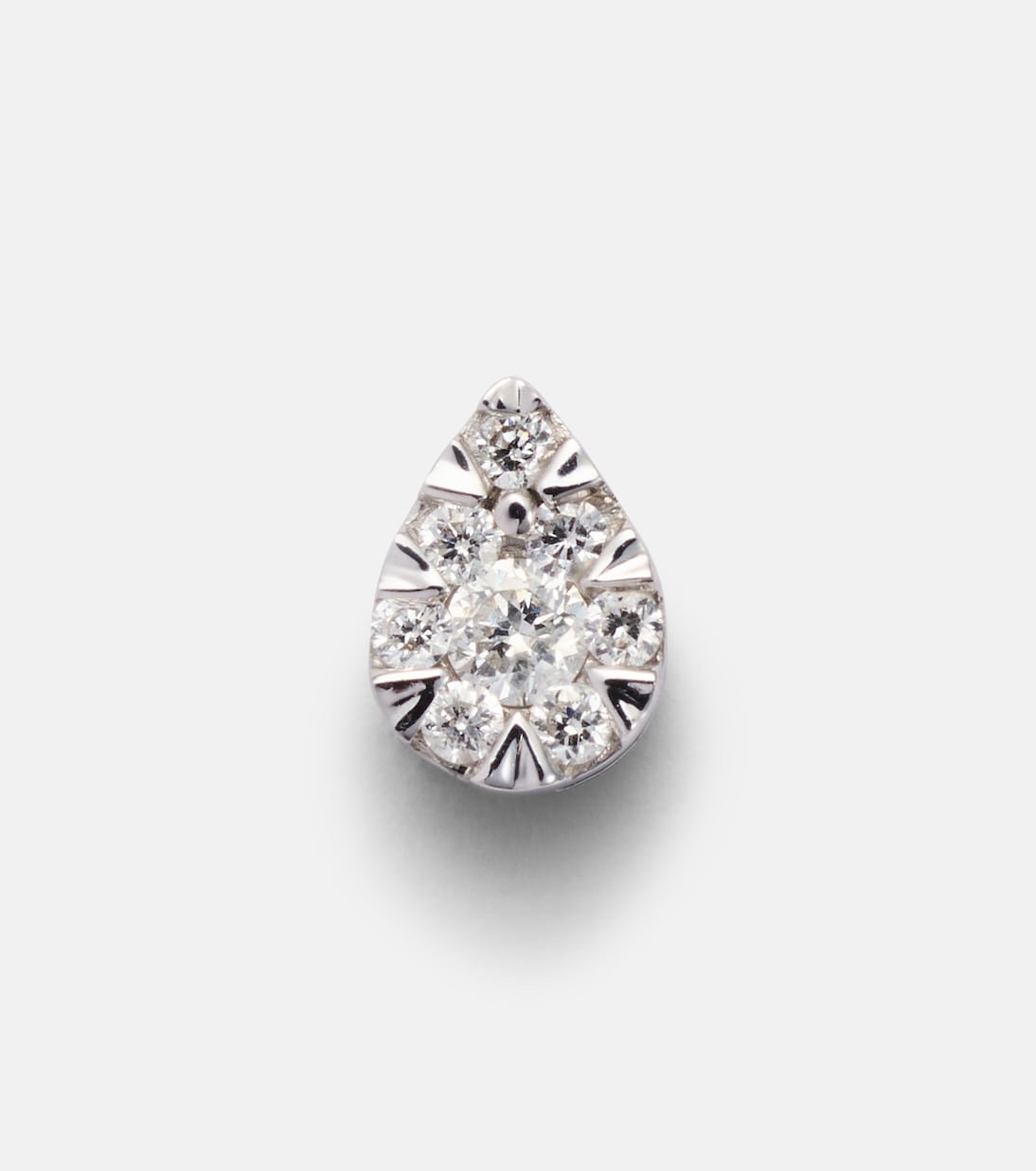 Boucle d'oreille unique Piercing en or blanc 18 ct et diamants | Persée