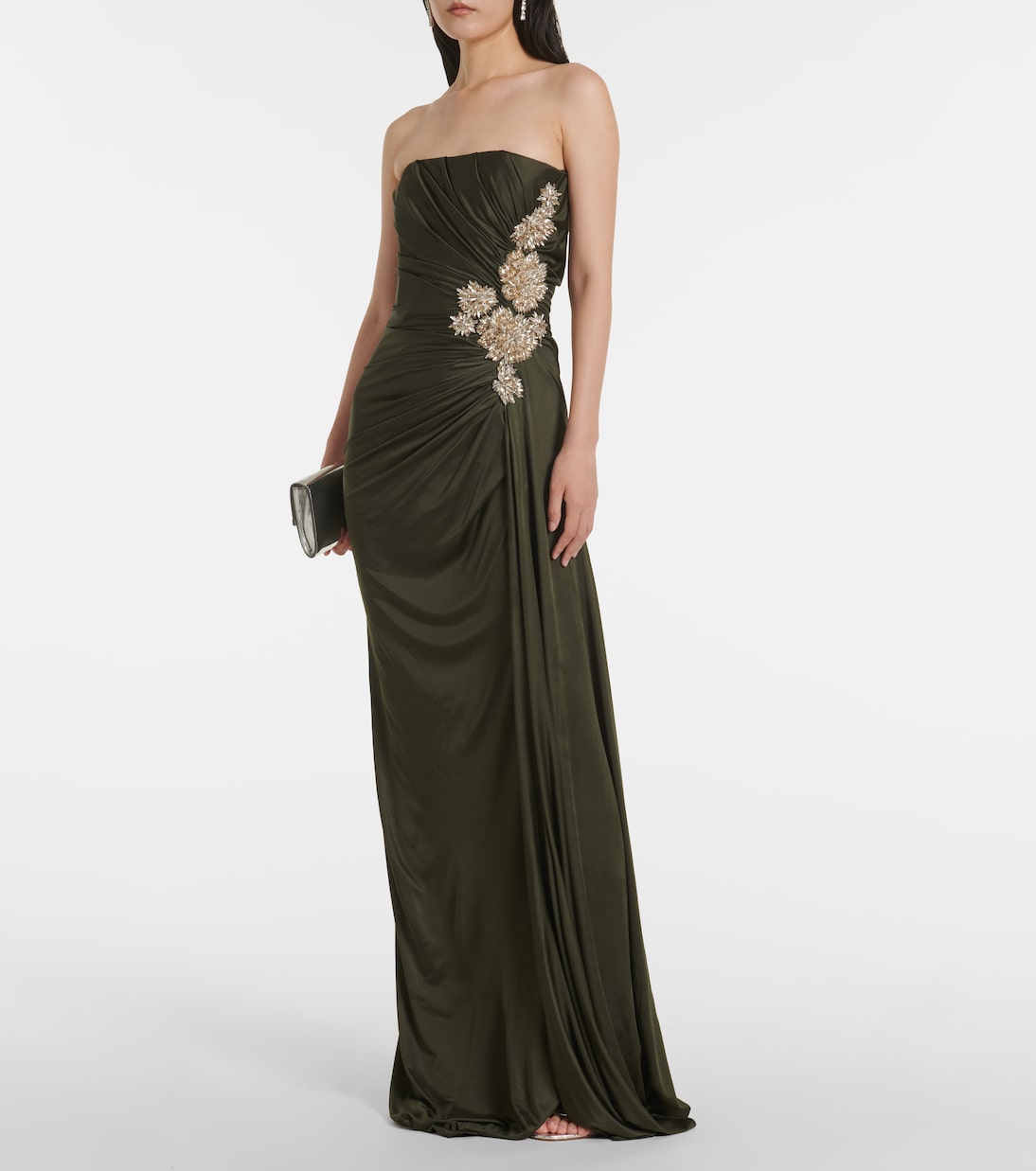 Vestido de fiesta Elettra de jersey adornado | Costarellos