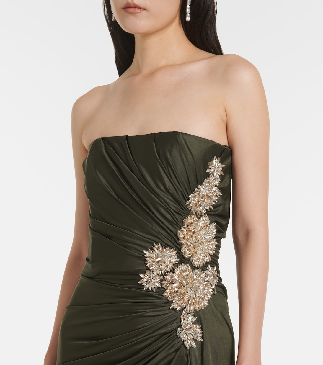 Vestido de fiesta Elettra de jersey adornado | Costarellos