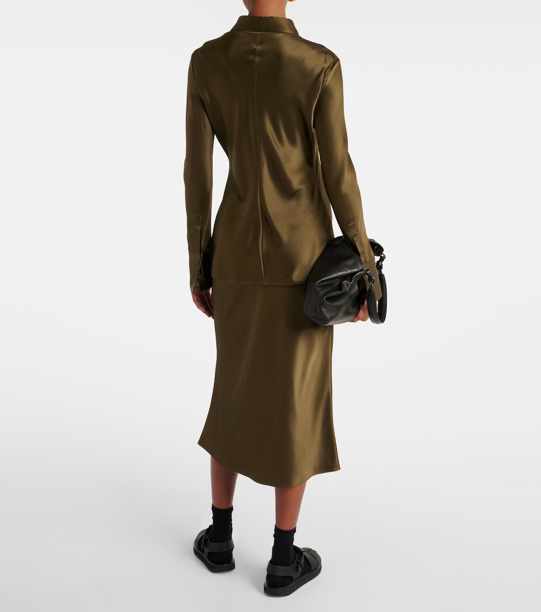 Chemise Brunel en satin de soie | Joseph