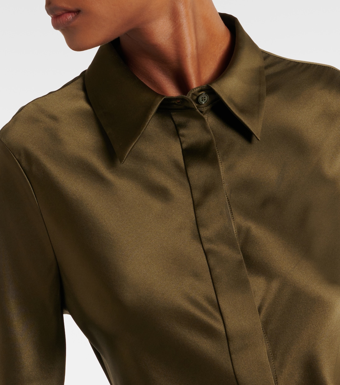 Chemise Brunel en satin de soie | Joseph