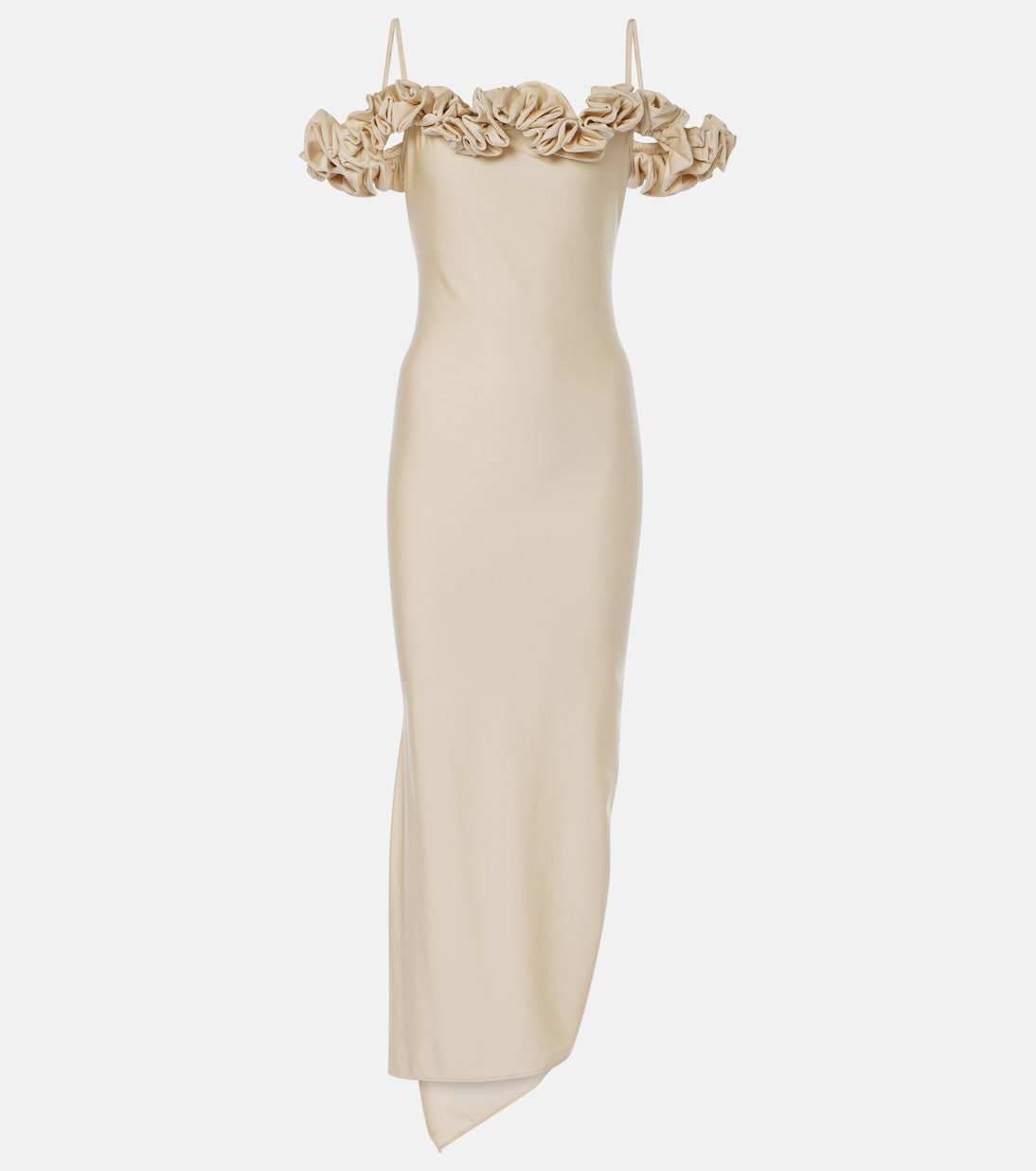 Floral-appliqué jersey gown | Coperni