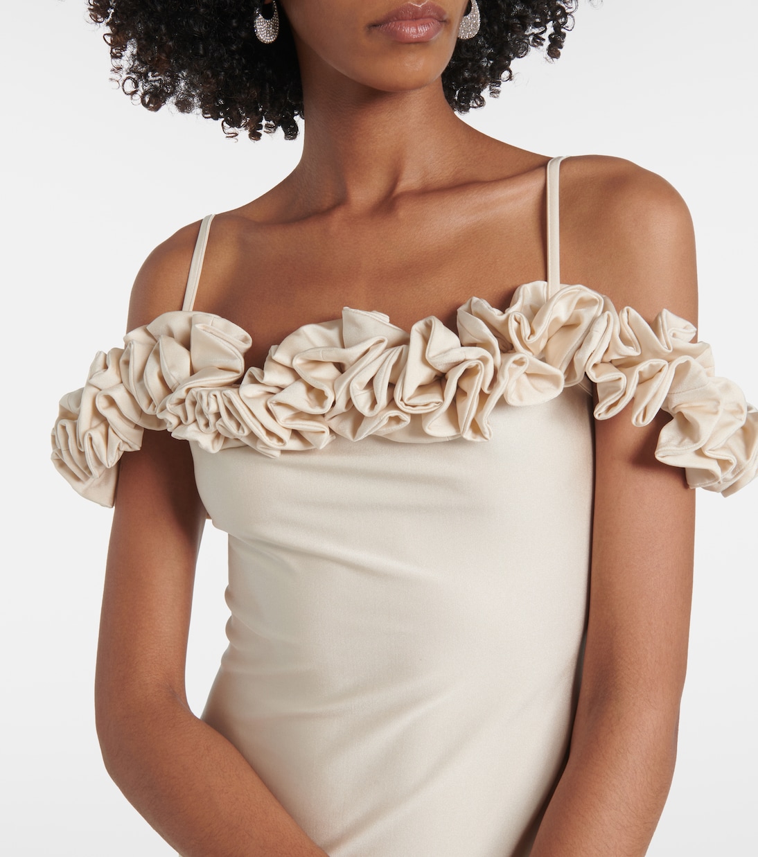 Floral-appliqué jersey gown | Coperni