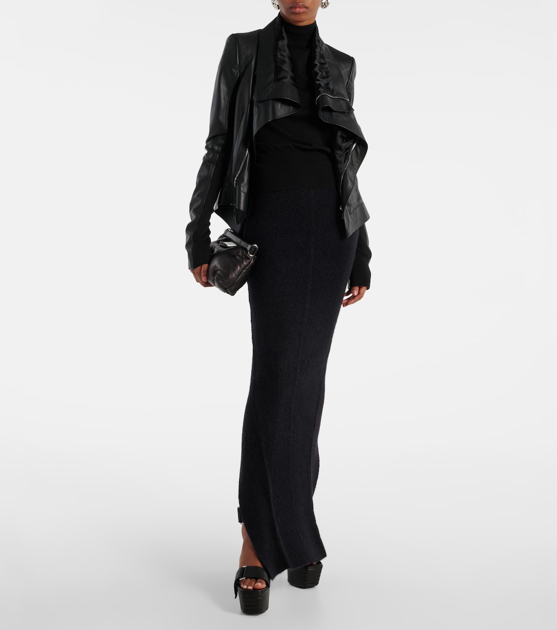 Pillar alpaca and wool-blend maxi skirt | Rick Owens