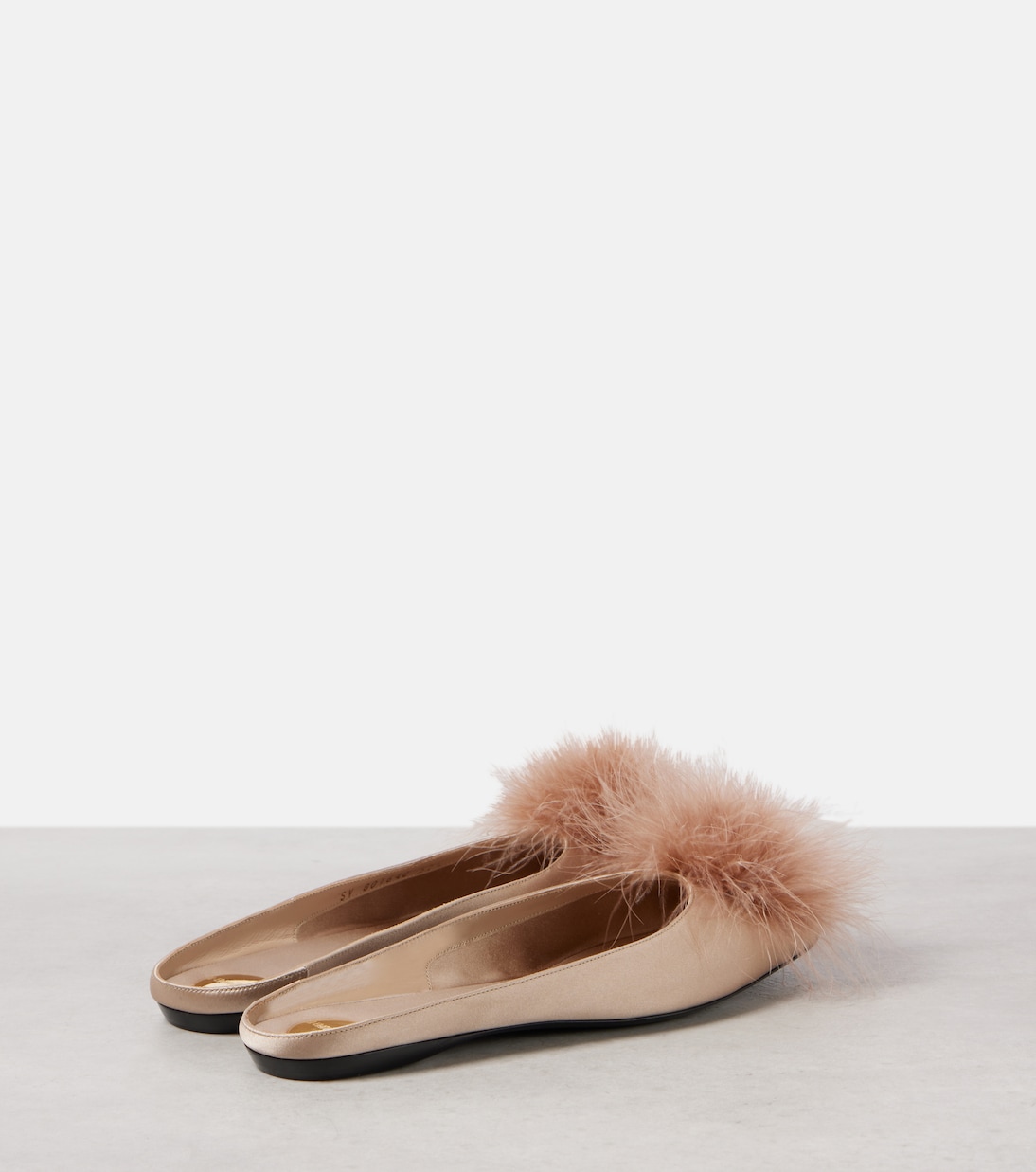 Mules Lido in raso con pompon | Saint Laurent