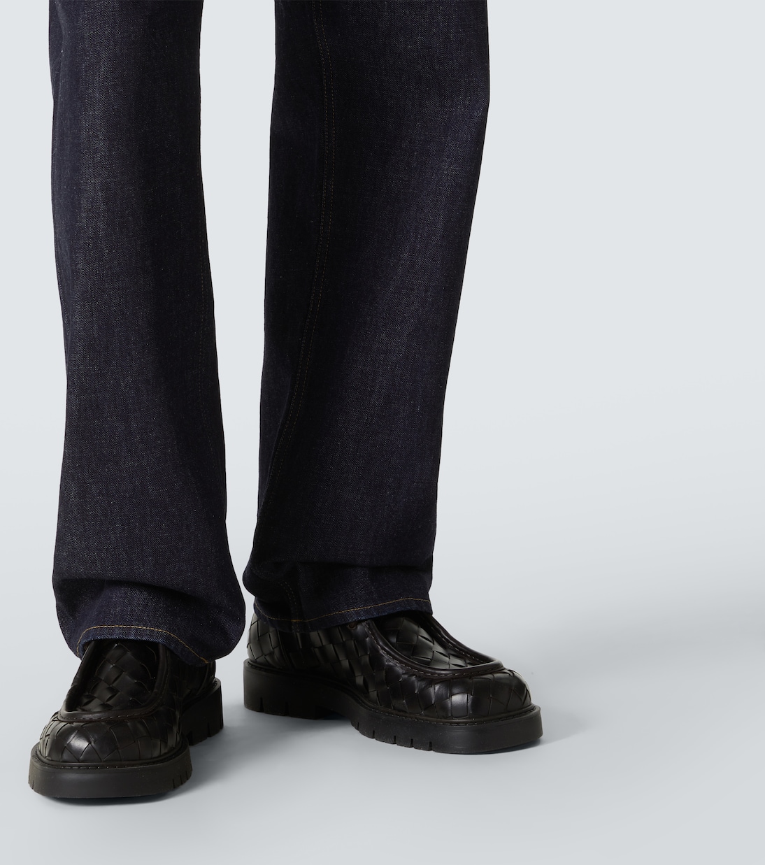 Jeans anchos de tiro medio | Bottega Veneta