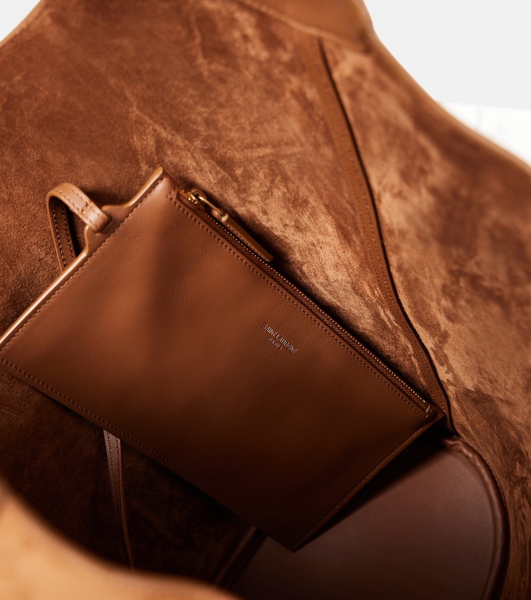 Sac seau Le 5 à 7 en daim | Saint Laurent