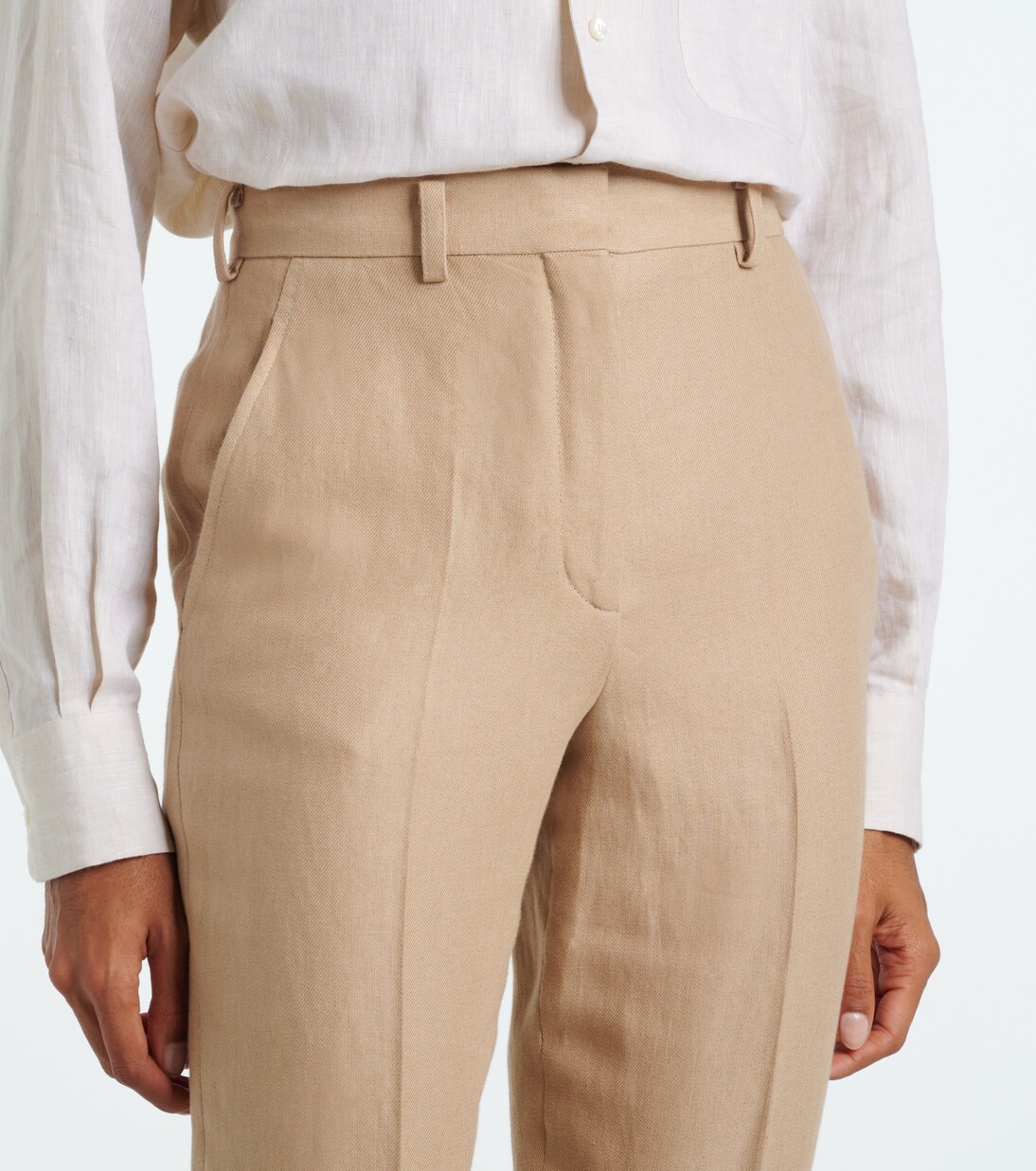 Gerade Hose Neo Derk aus Leinen-Crêpe | Loro Piana