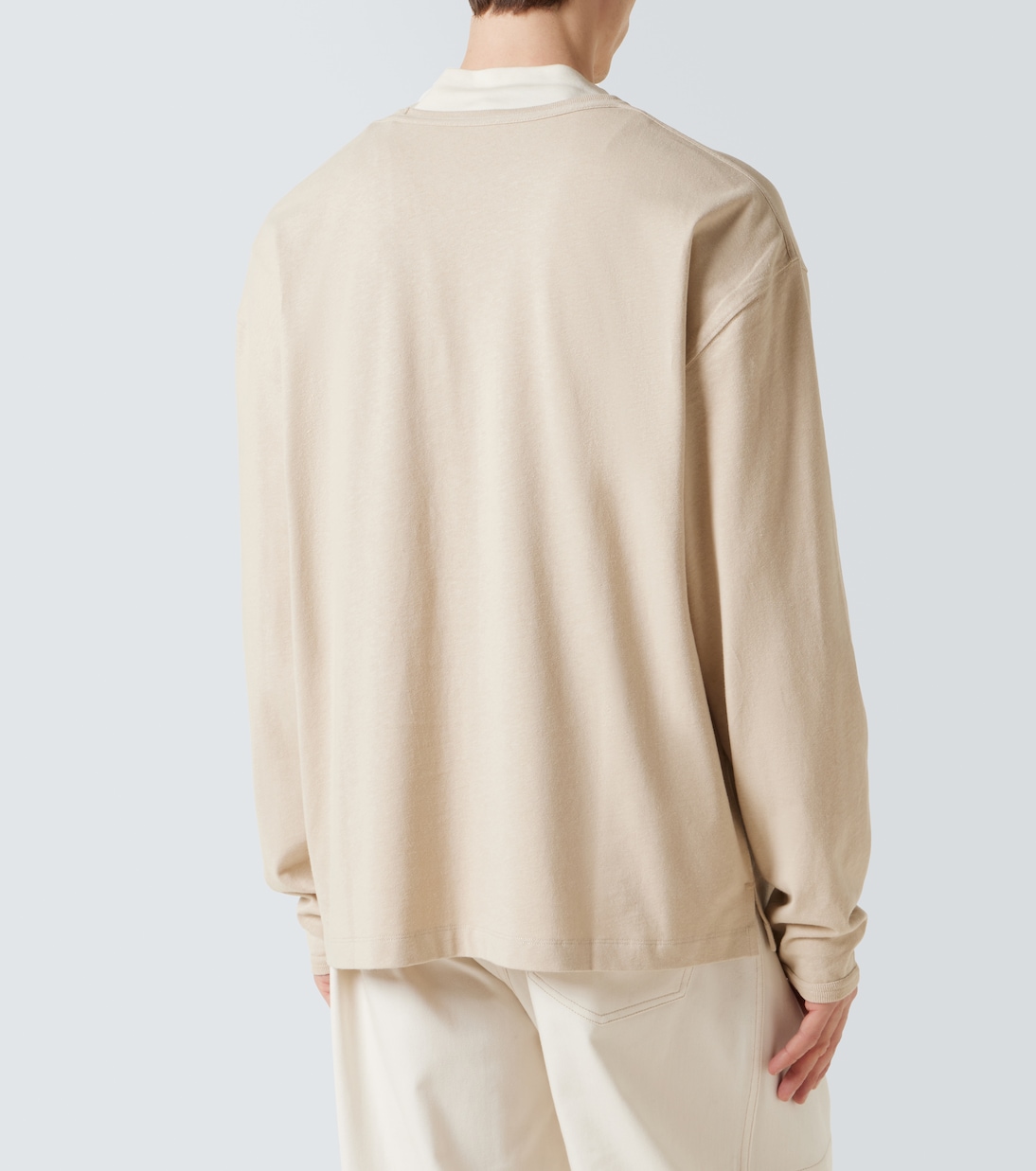 T-shirt in jersey di cotone e lino | Lemaire