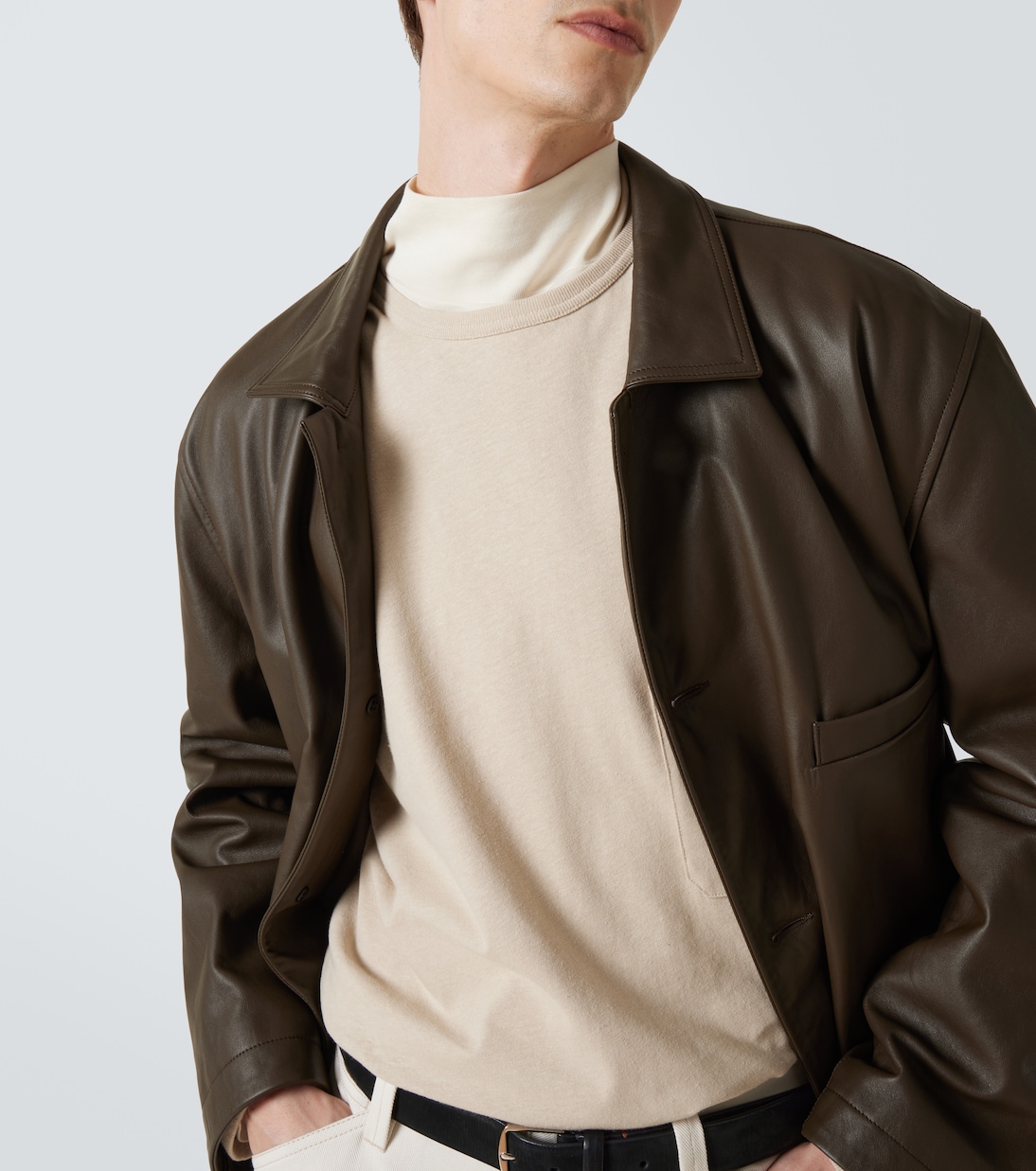T-shirt in jersey di cotone e lino | Lemaire